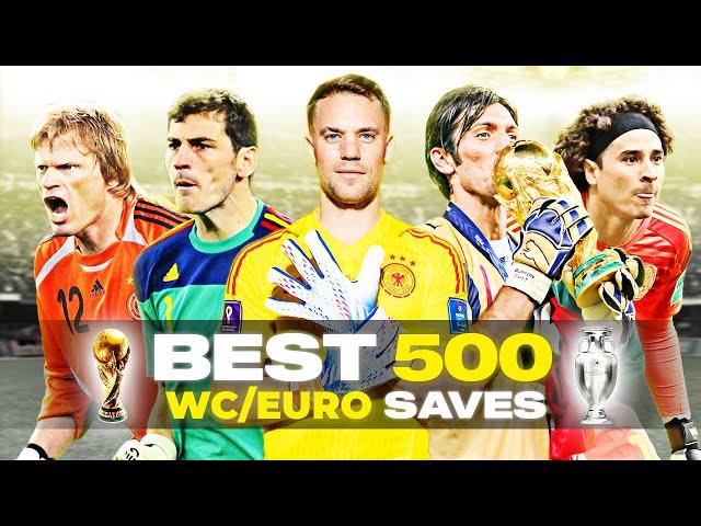 Best 500 World Cup/Euro Goalkeeper Saves in Football History