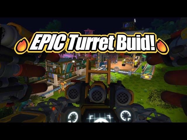Manned Turret Build Guide! | EPIC Manned Spud Gun vs Raid Bots (Scrap Mechanic Ep 27)