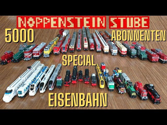 Meine Sammlung Lego® und Bluebrixx Züge 5000 Abonnenten Special | Klemmbaustein Eisenbahn Sammlung