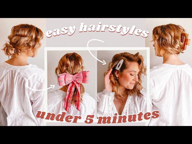 5 QUICK & EASY ROMANTIC HAIRSTYLES | MY FAVORITE HAIR PRODUCTS & ACCESSORIES