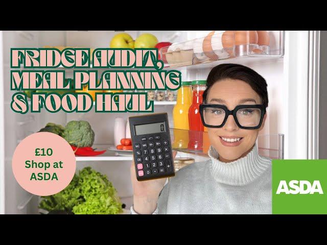 £10 Weekly Food Shop At ASDA | Meal Planning for One | Fridge Audit