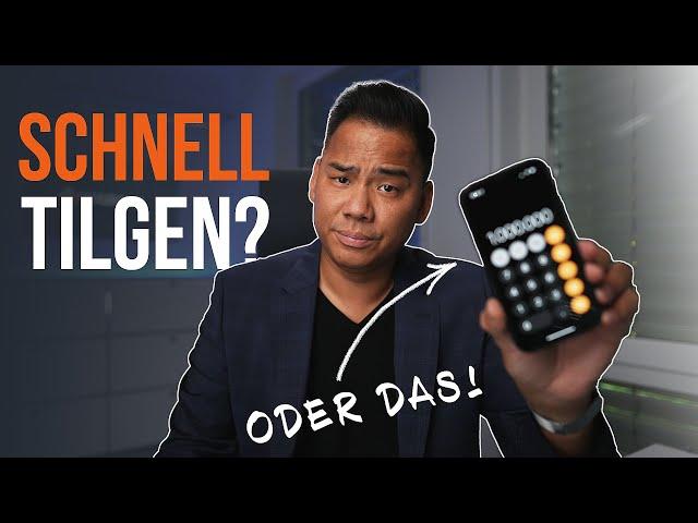 Immobilie: schnell tilgen oder sparen? |  HEFTIGES Rechenbeispiel !!