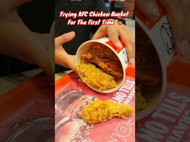 #ad Trying KFC Chicken Bucket For The 1st Time| Flat 100₹ Off On KFC|Check Pinned Comment #shorts