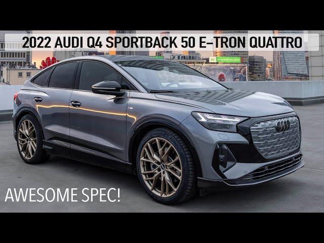 COOLEST EV? 2022 AUDI Q4 SPORTBACK 50 E-TRON QUATTRO - IN GORGEOUS SPEC - 4K - IN DETAIL