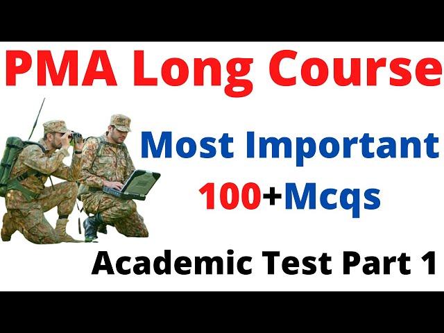 PMA Initial Test Preparation  Academic Test of Pak Army