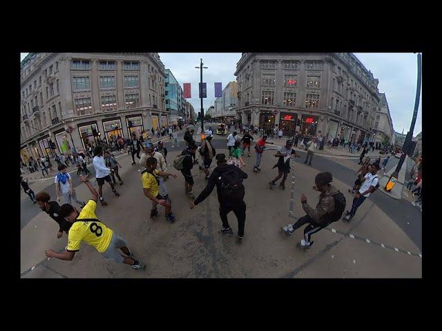 SKATE FLASH MOB IN OXFORD CIRCUS // STREET SKATE