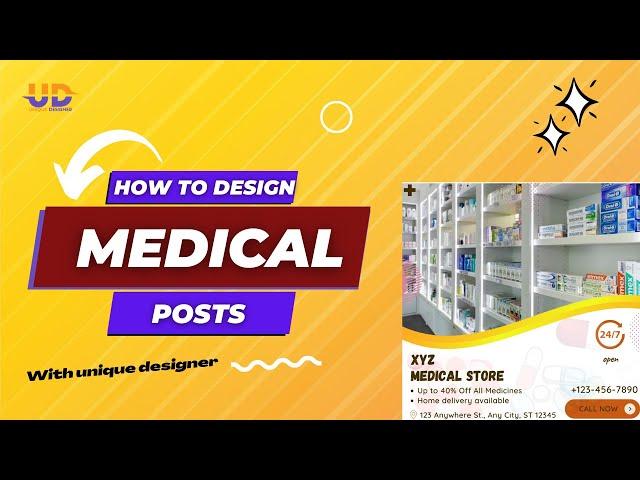 Creating Stunning Medical Store Posters in Canva | Easy & Effective Design Tips| how to .