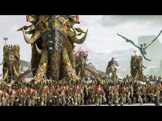 NORSCA vs HIGH ELVES - TotalWar Warhammer 3 cinematic battle