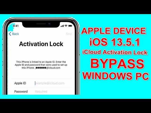 [Windows Pc] iOS13.5.1 iCloud Bypass Apple Device One Click Tool.