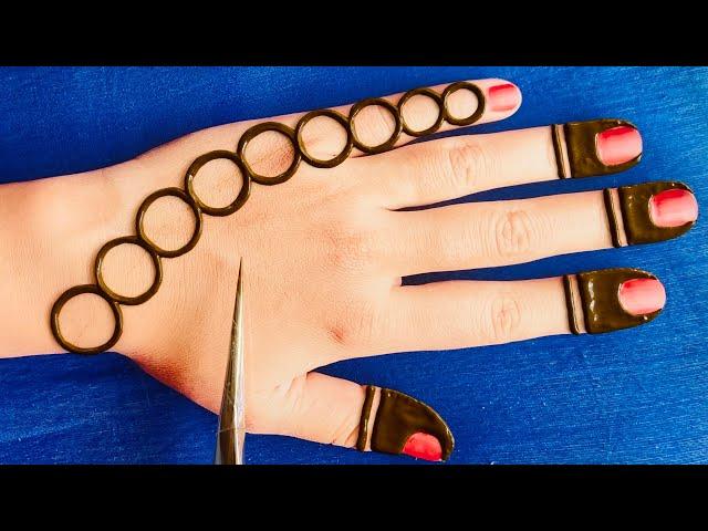 Easy Trick! Beautiful Stylish Back Hand Arabic Mehndi Design-Jewellery Mehandi Design- Simple Henna