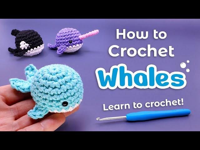 How to Crochet Whales || Beginner Amigurumi Pattern - LEARN TO CROCHET!