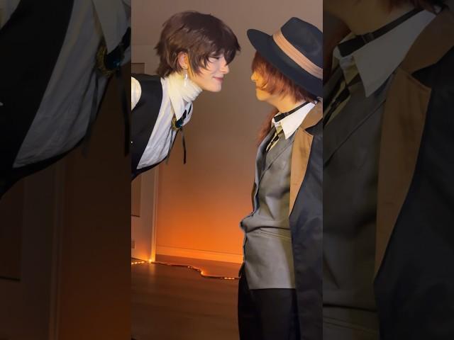 Yes, this is our real height difference. #chuuya#dazai#bungoustraydogs#cosplay#chuuyacosplay#anime