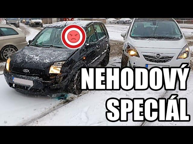 NEHODOVÝ Zimní Speciál 2 - Naboural Kámoše, Smyk Do Pole a Cyklisti na Sněhu - Perly Ze Silnic 127