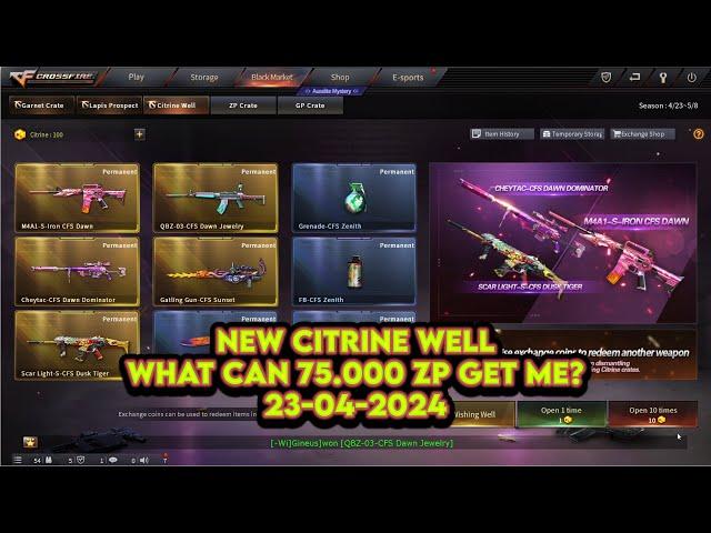 Crossfire West | NEW Citrine Well | What Did I Get For 75.000 ZP | 23-04-2024