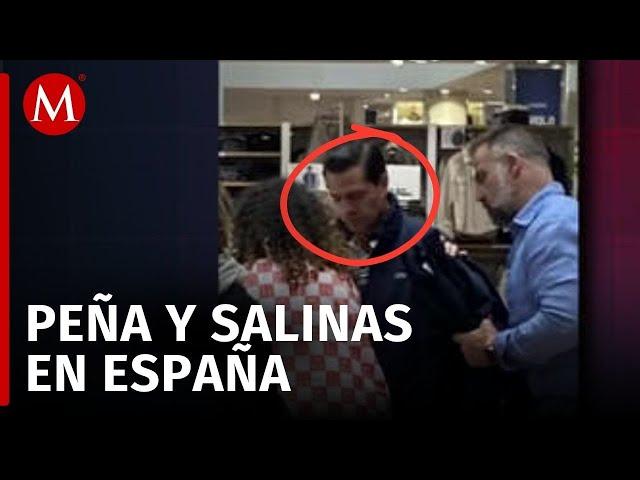 Enrique Peña Nieto y Salinas de Gortari vistos en público en España