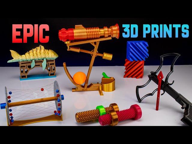 10 Insane Cool Things to 3D Print in 2023 | With Timelapses