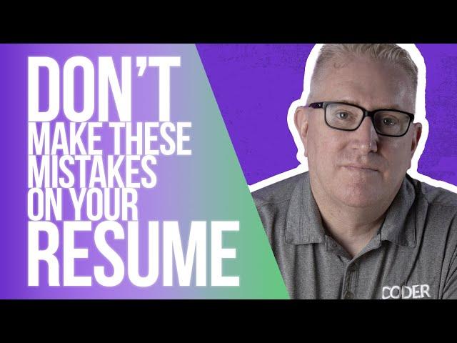 Resume mistakes to avoid for a Junior Developer