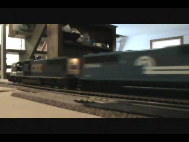 Westbound CSX freight on my Layout WITH CONRAIL!!