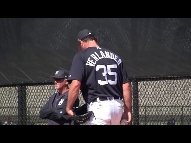 2017 Tigers Spring Training - Justin Verlander Throws Bullpen Session