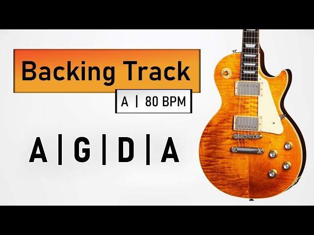 Southern Rock BACKING TRACK in A | 80 BPM | A G D A | Guitar Backing Track