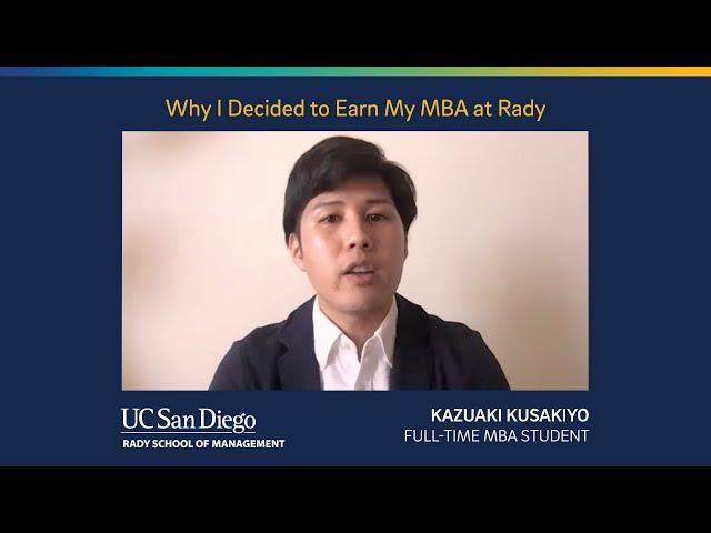 Why is a Toshiba Engineer Earning a Rady MBA?