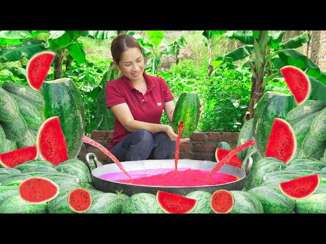 Harvesting Water Melon , Making Watermelon Juice Go to the market to sell - Lý Thị Hoa