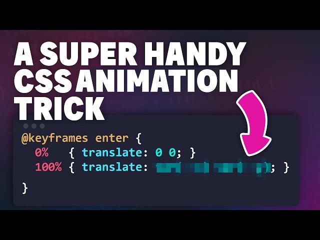 I never thought of using CSS animations like this before!