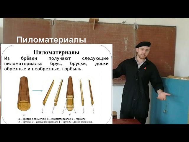 Урок технологии в 5 классе.  Древесина. Пиломатериалы. Древесные материалы