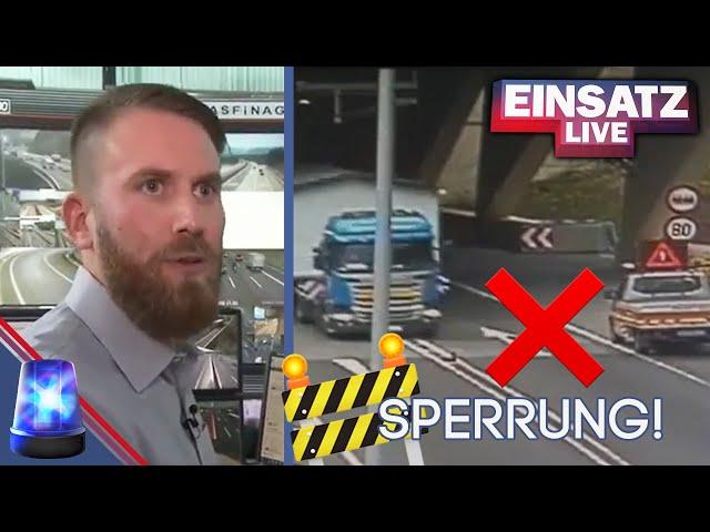  SCHWERTRANSPORT im Tunnel!  Einseitige SPERRUNG der Autobahn! | Einsatz Live | ATV