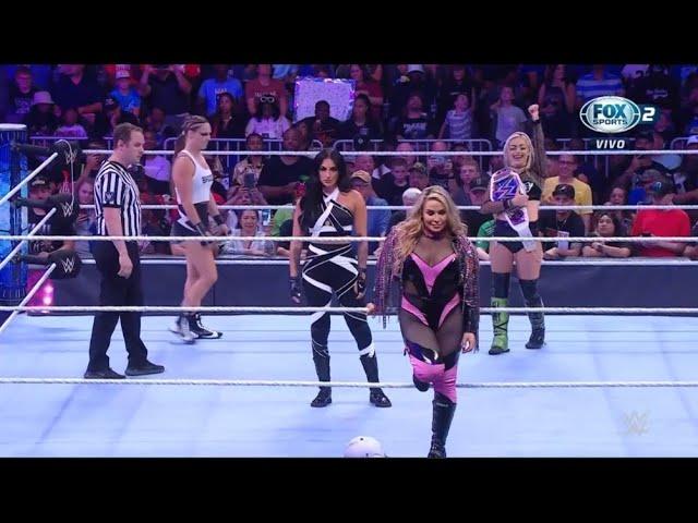 Liv Morgan & Ronda Rousey Vs Natalya & Sonya Deville - WWE SmackDown Español: 29/07/2022