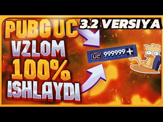 PUBG UC VZLOM 3.2 VERSIYA PUBG MOBILE UC VZLOM CHEKSIZ UC FREE UC 100%BAN BERMEDI ASNAVNOY ACCAUNTGA