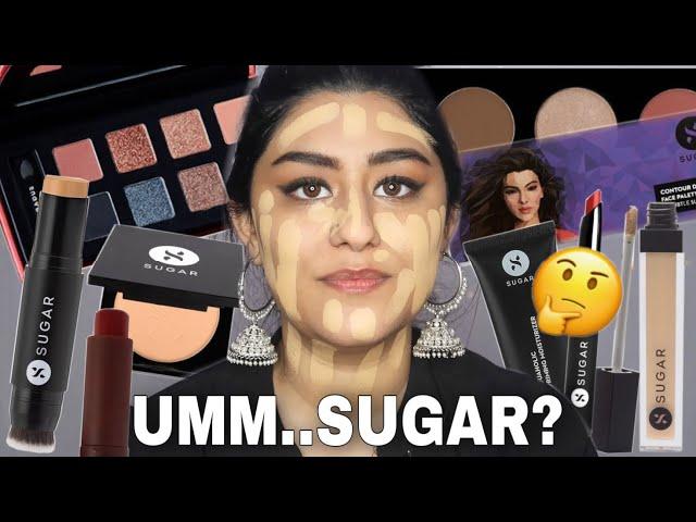 FULL FACE OF SUGAR COSMETICS TESTED ! Is It Worth It ?  Not Sponsored Review | Ria Sehgal