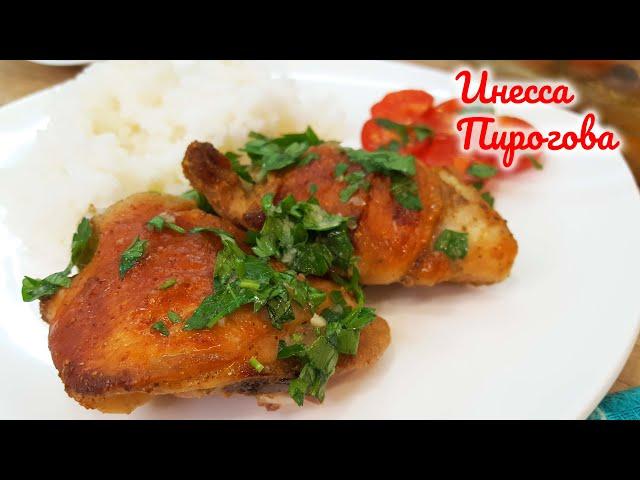 ХРУСТЯЩАЯ курица в КАРАМЕЛИ с ЧЕСНОЧНЫМ соусом! Очень понятный и доступный рецепт! Вкусно и сытно!