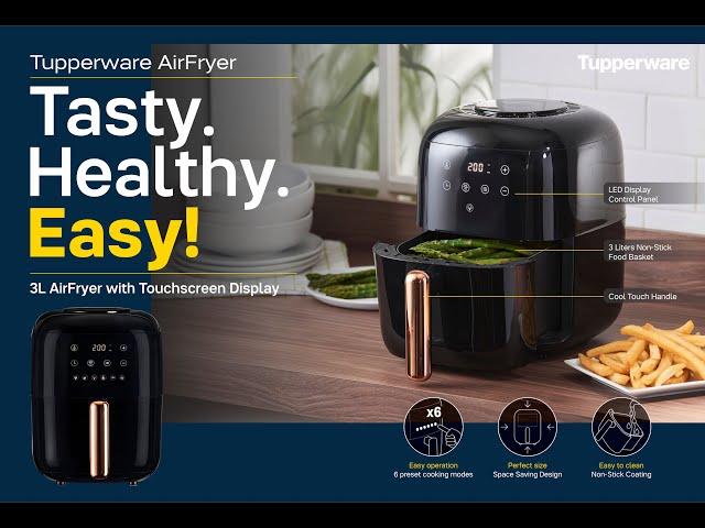 Tupperware 3L Air Fryer with Touchscreen Display