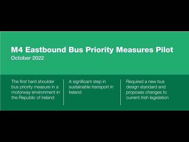 Kildare County Council: Overview of plans for M4 Bus Priority Measures Pilot