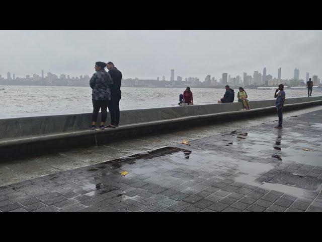 Mumbai monsoon Marine drive live!