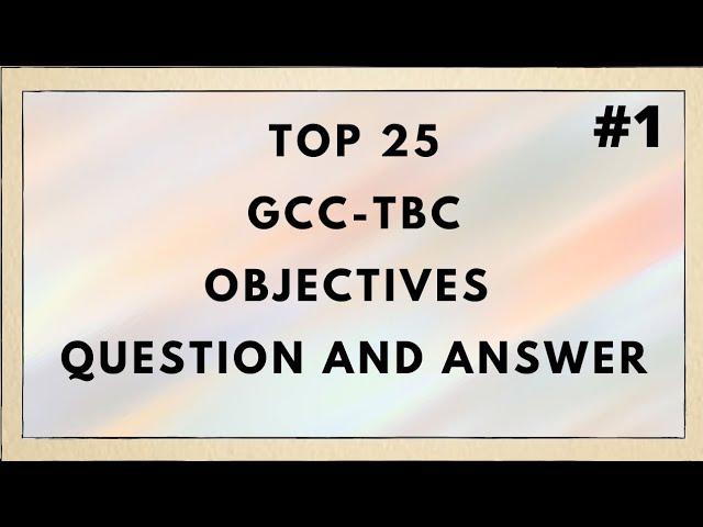 Top 25 GCC-TBC Objectives Questions || Computer Typing || 30 & 40 WPM || Test #1