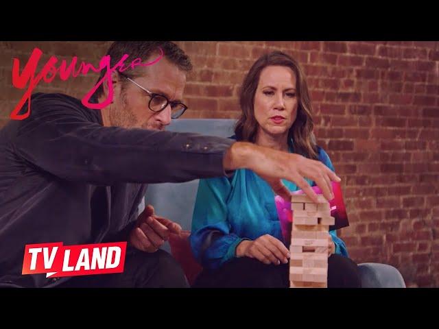 Game On!! JENGA Battle w/ Peter Hermann & Miriam Shor ️ Younger | TV Land