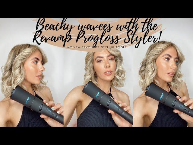 BEACHY WAVES AND SIDE BANG STYLING! | FAVE REVAMP STYLING TOOL | India Moon