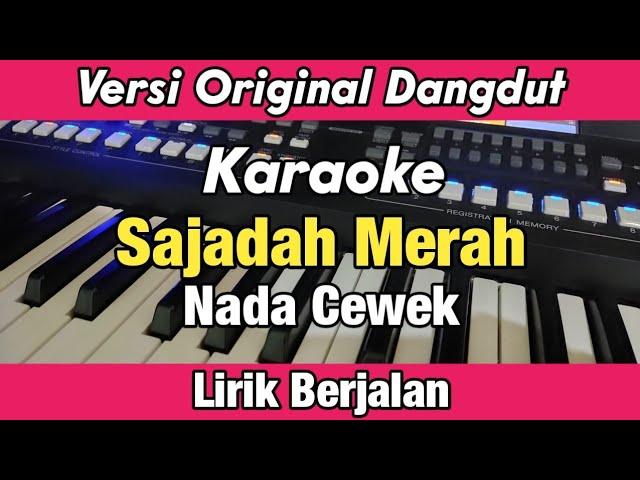 Karaoke - Sajadah Merah Nada Cewek Dangdut Lirik Berjalan | Karaoke Qasidah