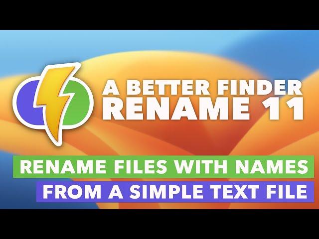 How to rename files using names from a simple text list.