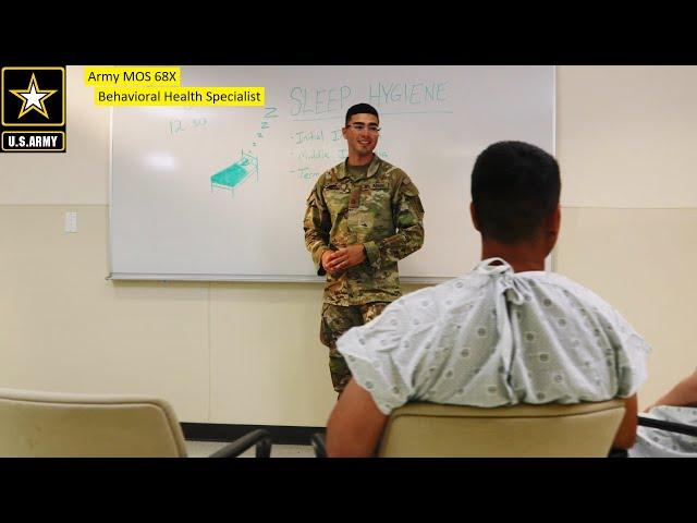 Army Behavioral Health Counselor 68X-Behavioral Health Specialist