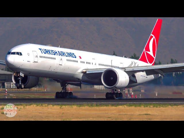 Turkish Airlines begins operations in Chile. Plane spotting at Santiago [SCL] airport.