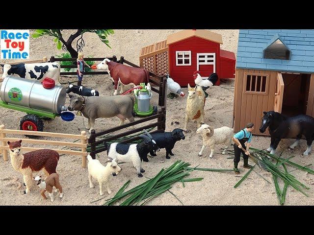 Cattle Transport Truck Toy Farm plus Fun Toy Animals Video