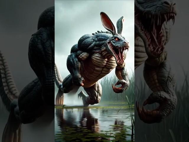 Hybrid animal video | Fusion of crocodile and rabbit | The Fusion King।#shorts #shortsviral #fusion