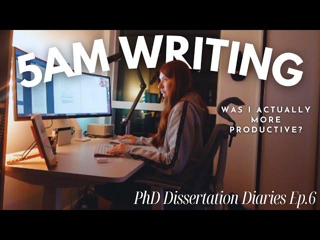 Productive 5am Dissertation Writing Routine | Book Haul, PhD Writing | Dissertation Diaries Ep.6 #AD