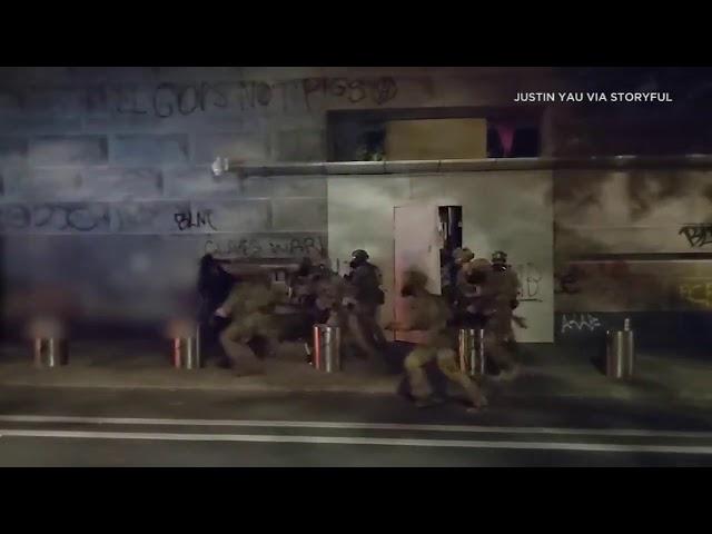 Portland protest: Man caught on video attacking a U.S. Marshal with a hammer | ABC7