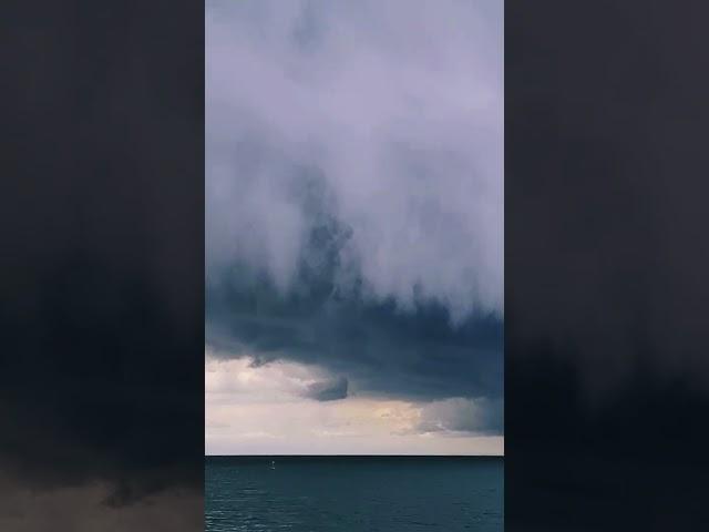 Scary clouds over the ocean, hurricane #clouds  #hurricane #ocean #oceanstorm #travel #storm #scary