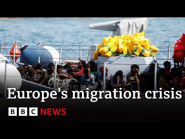 Migration will overwhelm Europe unless EU finds solution, says Italy's PM - BBC News