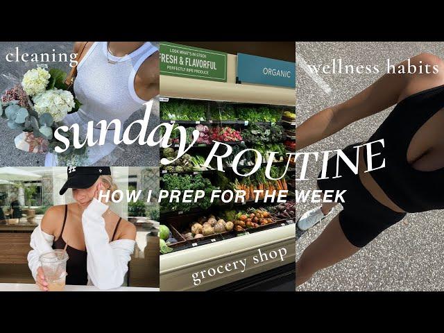 SUNDAY ROUTINEcleaning the apartment, grocery shop w/ me, + productive wellness habits!